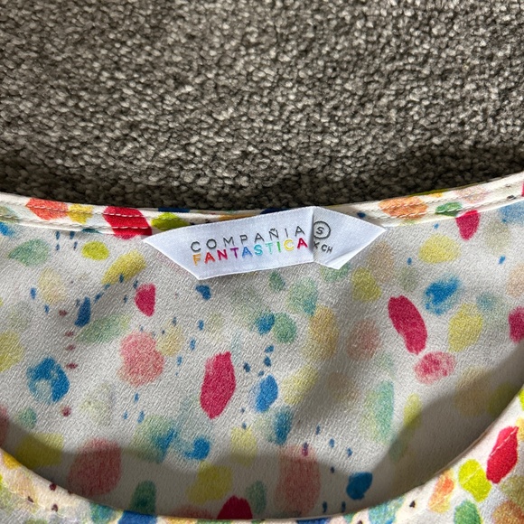 Multicolored peplum top - Picture 2 of 2